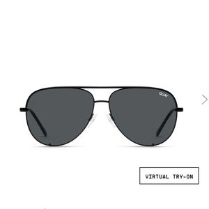 QUAY high key mini in black / smoke lens